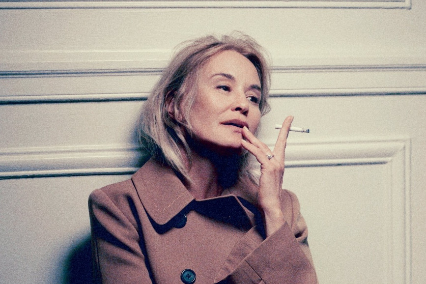 Jessica Lange mentre fuma