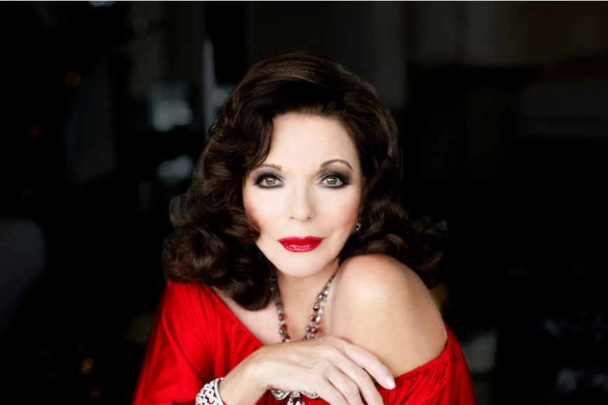 Joan Collins rosso