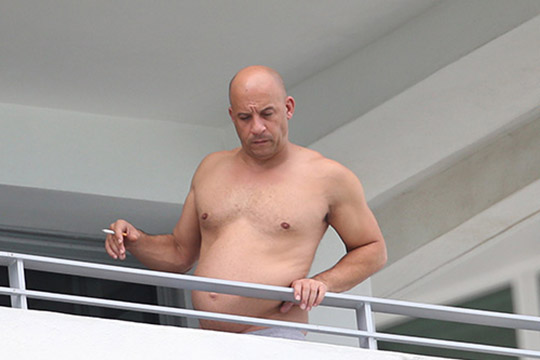 Vin Diesel ingrassato e fuori forma a Miami