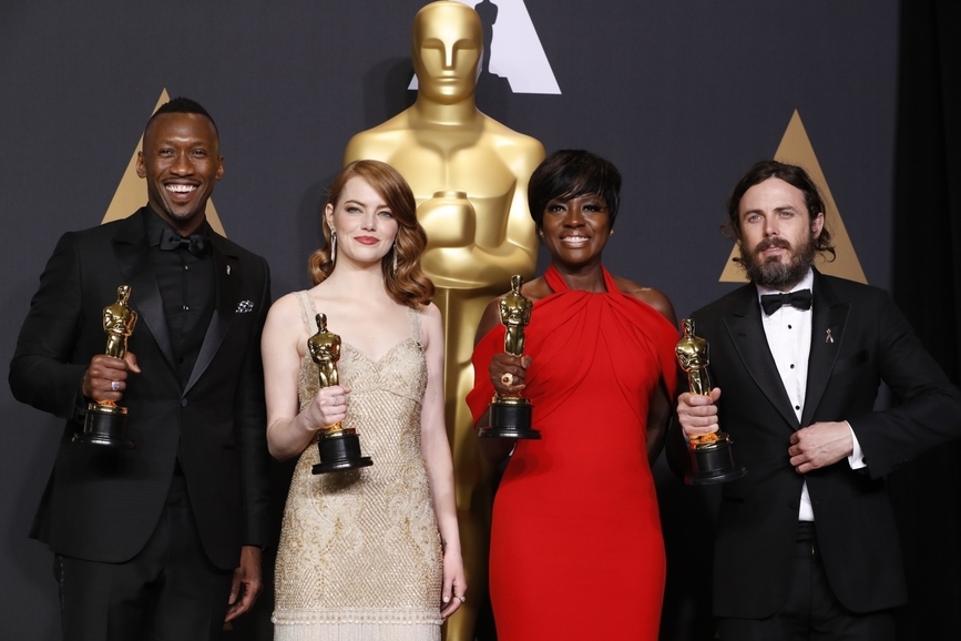 oscar 2017 mahershala ali emma stone viola davis casey affleck