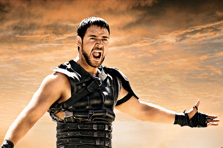 Russell Crowe ne Il gladiatore di Ridley Scott Russell Crowe nei panni di Massimo Decimo Meridio