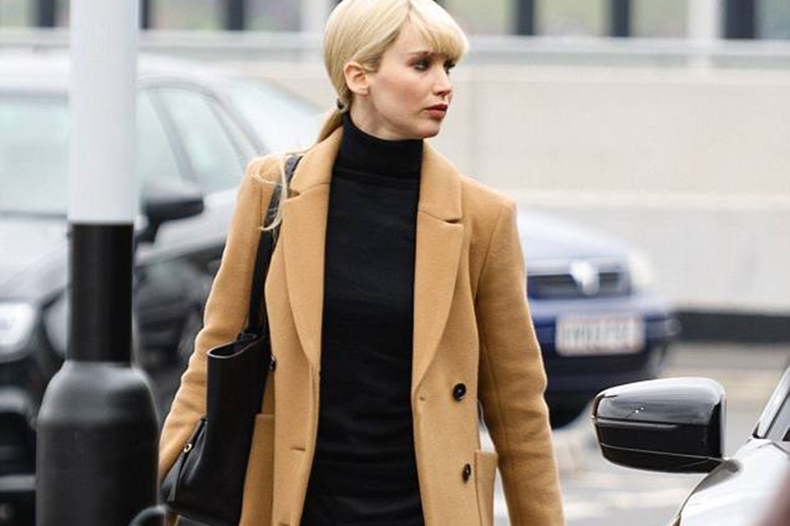 jennifer lawrence sul set di red sparrow