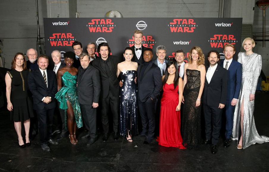 La famiglia di Star Wars per la première di ‘Star Wars: Gli ultimi Jedi’