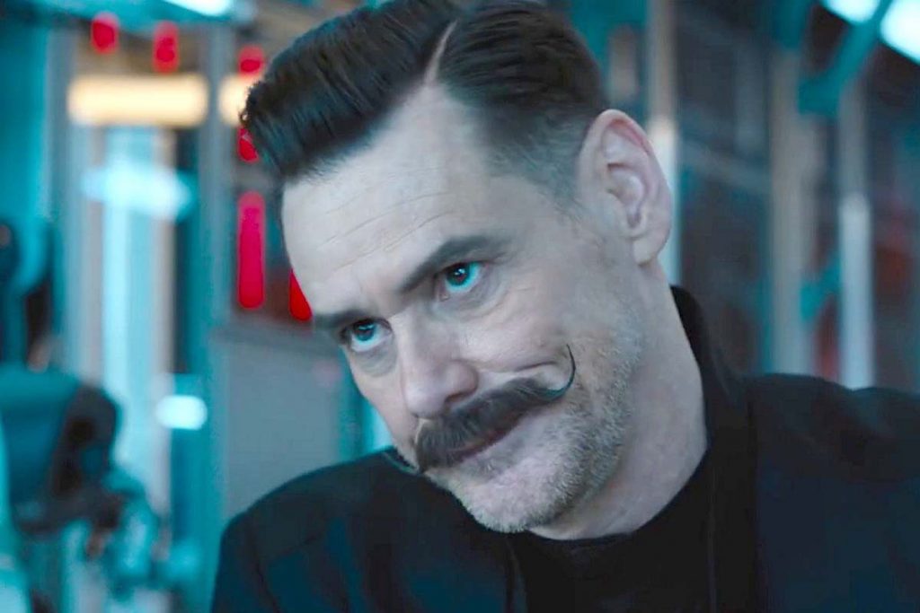 Jim Carrey nel film Sonic