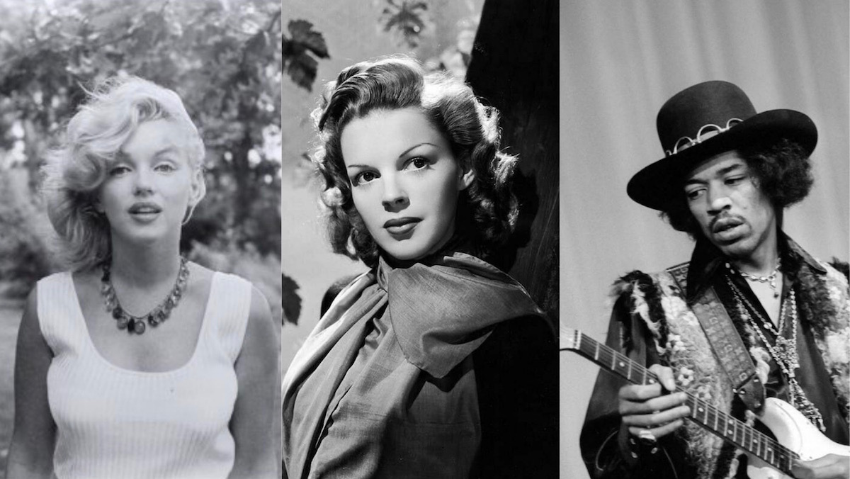 Marilyn Monroe, Judy Garland e Jimi Hendrix: cosa hanno in comune?