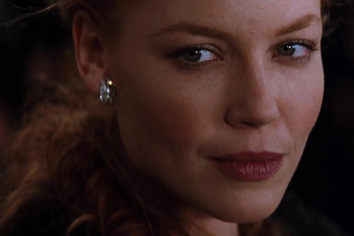 Connie Nielsen sul set de "L’avvocato del diavolo". 