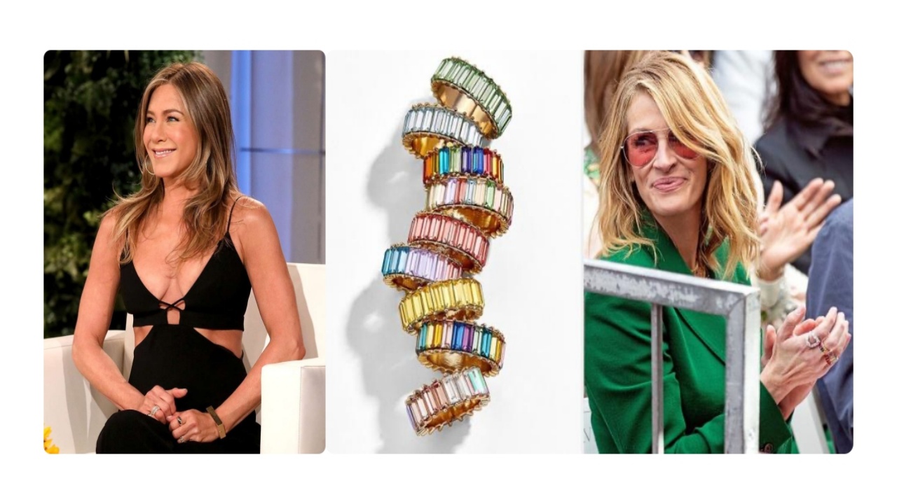 Jennifer Aniston, Julia Roberts e l’anello che le accomuna, dal costo di 10 Euro