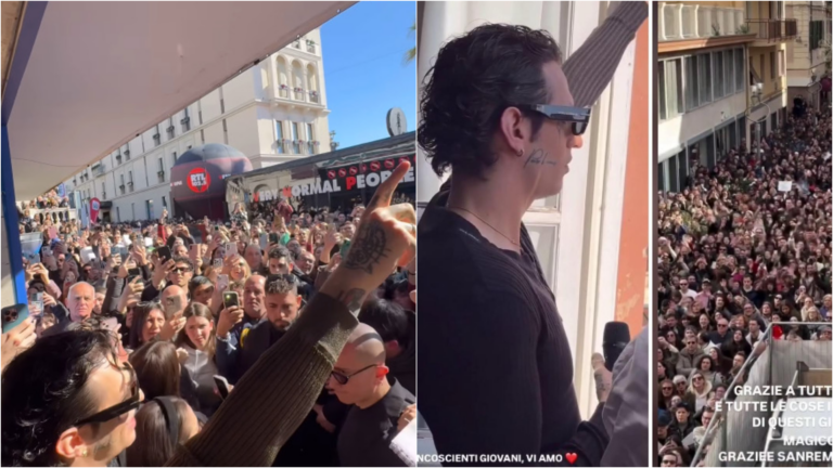 Achille Lauro intrappolato in negozio a Sanremo per l’affetto travolgente dei fan