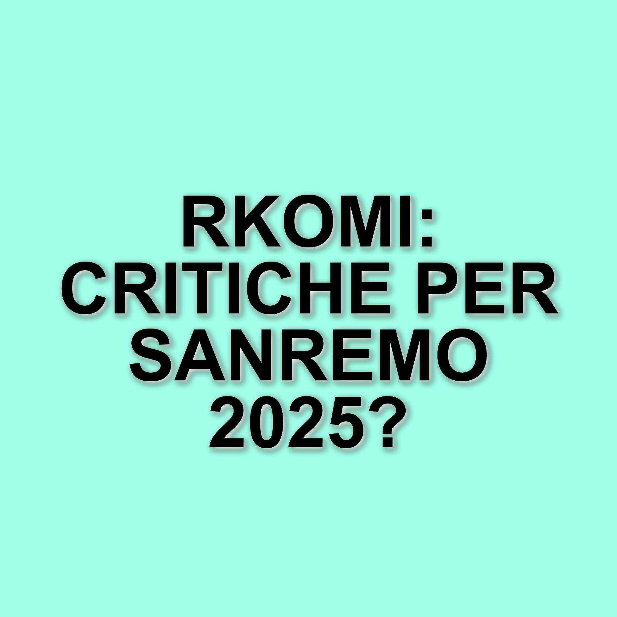 Rkomi svela i retroscena del Festival di Sanremo 2025: critiche e significato del suo brano
