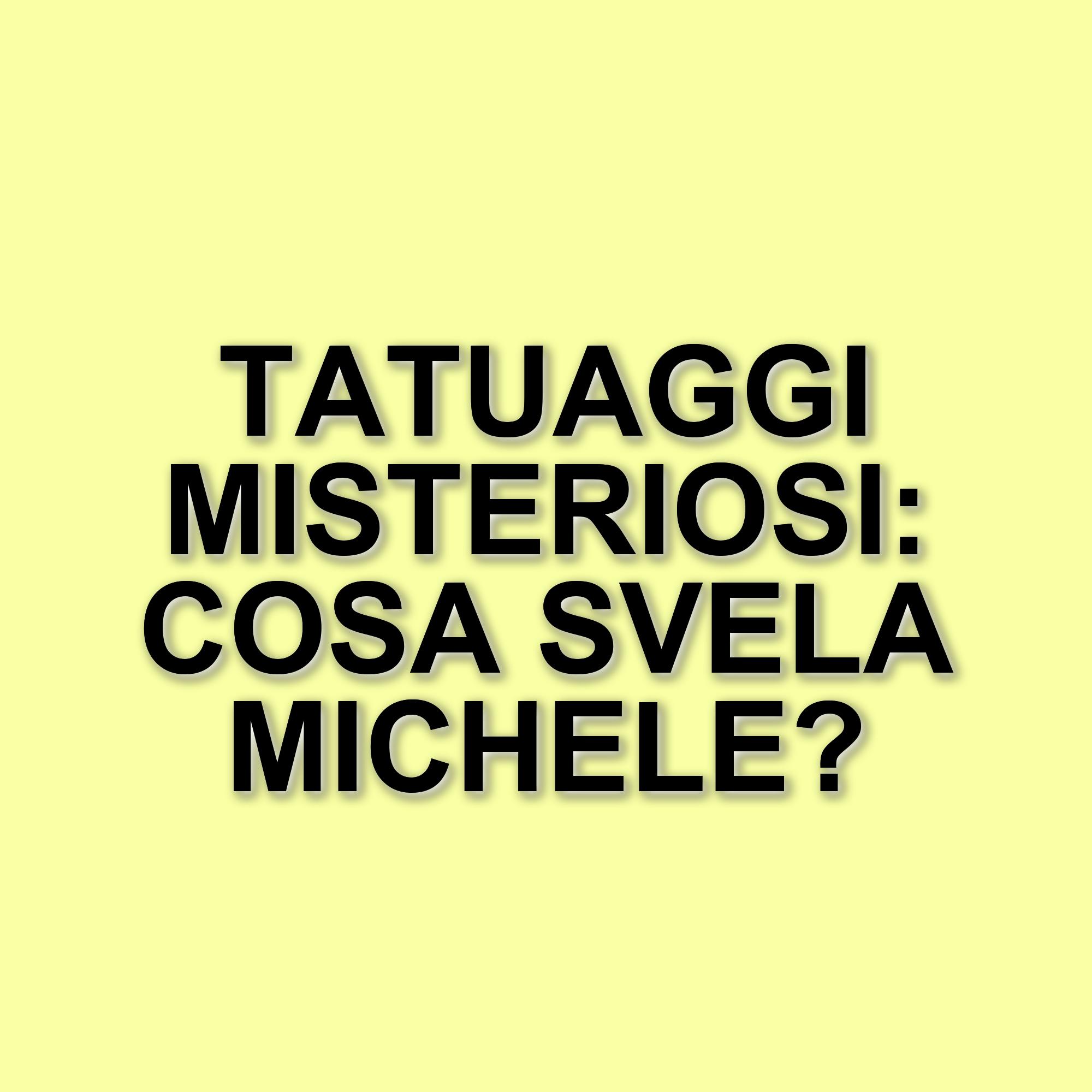 Michele Morrone svela un tatuaggio misterioso durante l'intervista a Belve